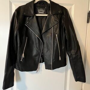 Levi's Black Leather Biker Jacket